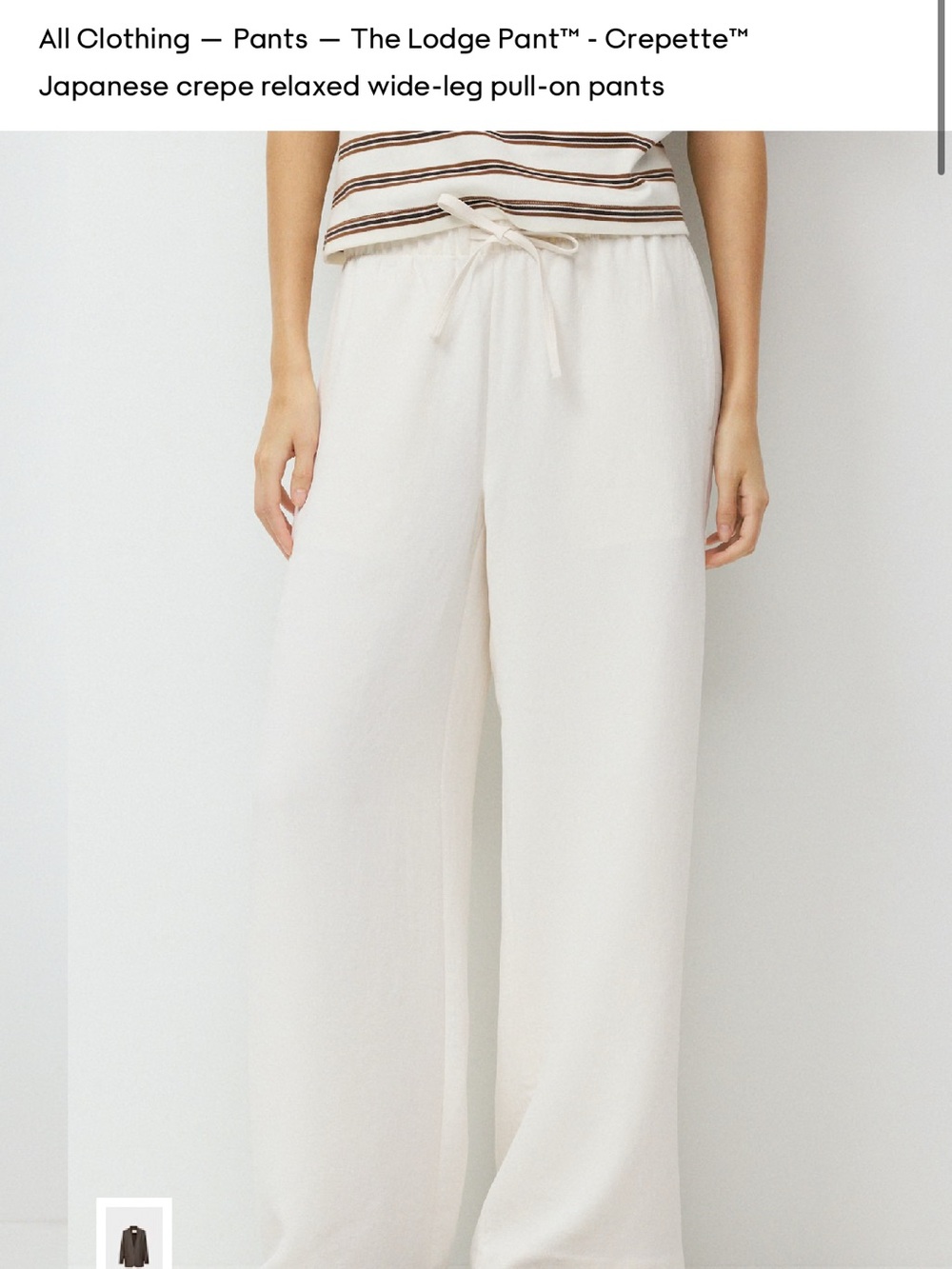 Aritzia Lodge Pants, crepette, in Light Birch